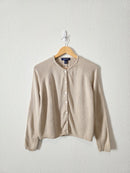 Vintage Neutral Silk Cardigan (L)