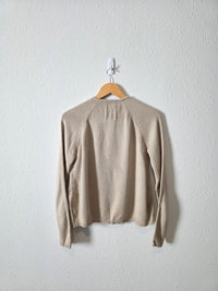 Vintage Neutral Silk Cardigan (L)