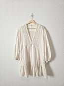 Free People Puff Sleeve Lace Tunic (S)