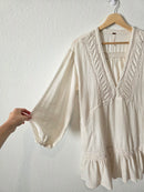 Free People Puff Sleeve Lace Tunic (S)