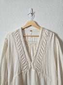 Free People Puff Sleeve Lace Tunic (S)