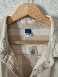 NEW Neutral Striped Cotton Romper (L)