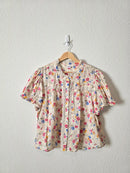 Gap Colorful Floral Lace Blouse (XL)