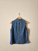Vintage Button Front Denim Top (L)