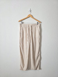 Gap Linen Blend Striped Easy Pants (M)