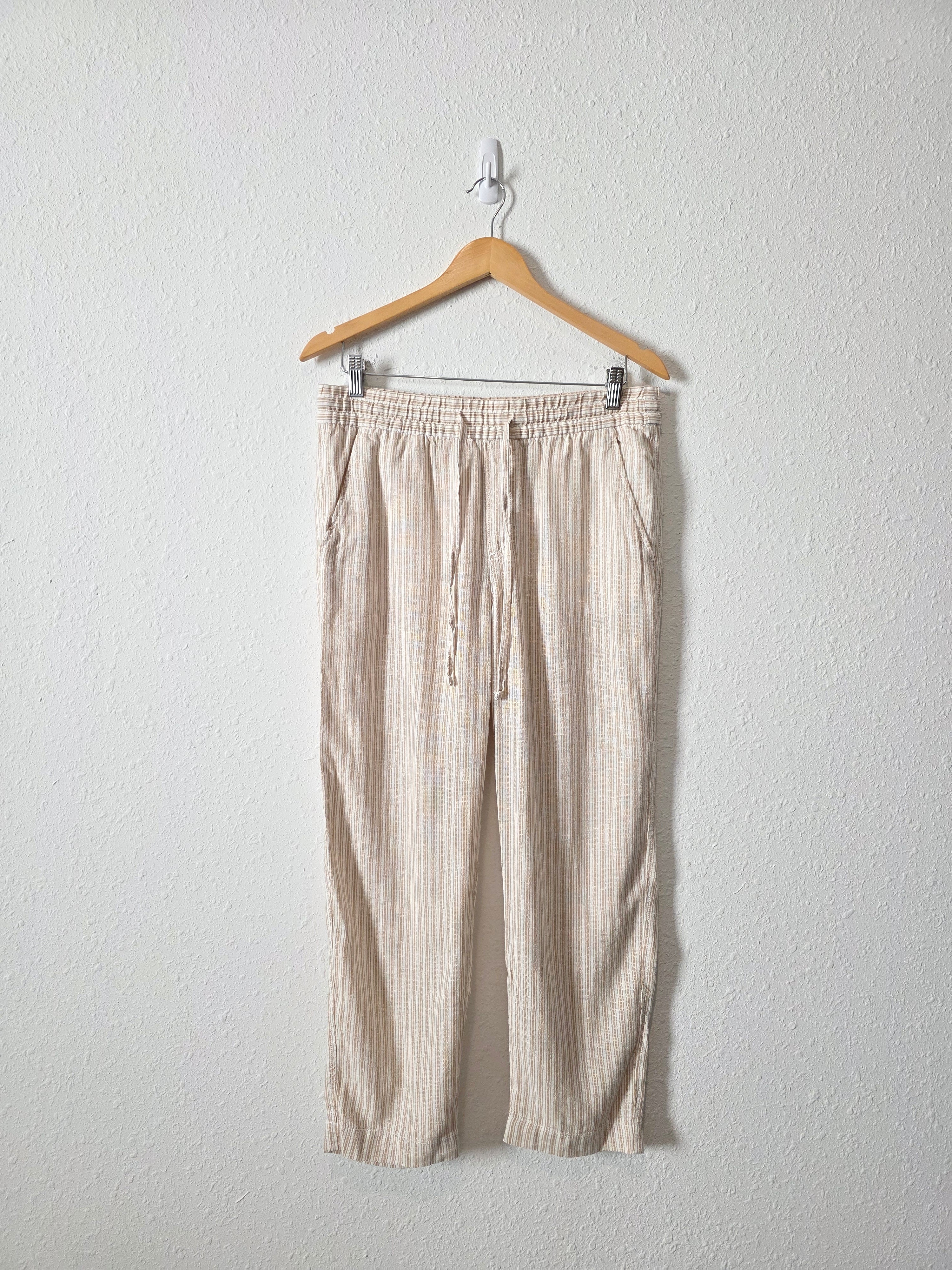 Gap Linen Blend Striped Easy Pants (M)