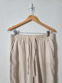 Gap Linen Blend Striped Easy Pants (M)