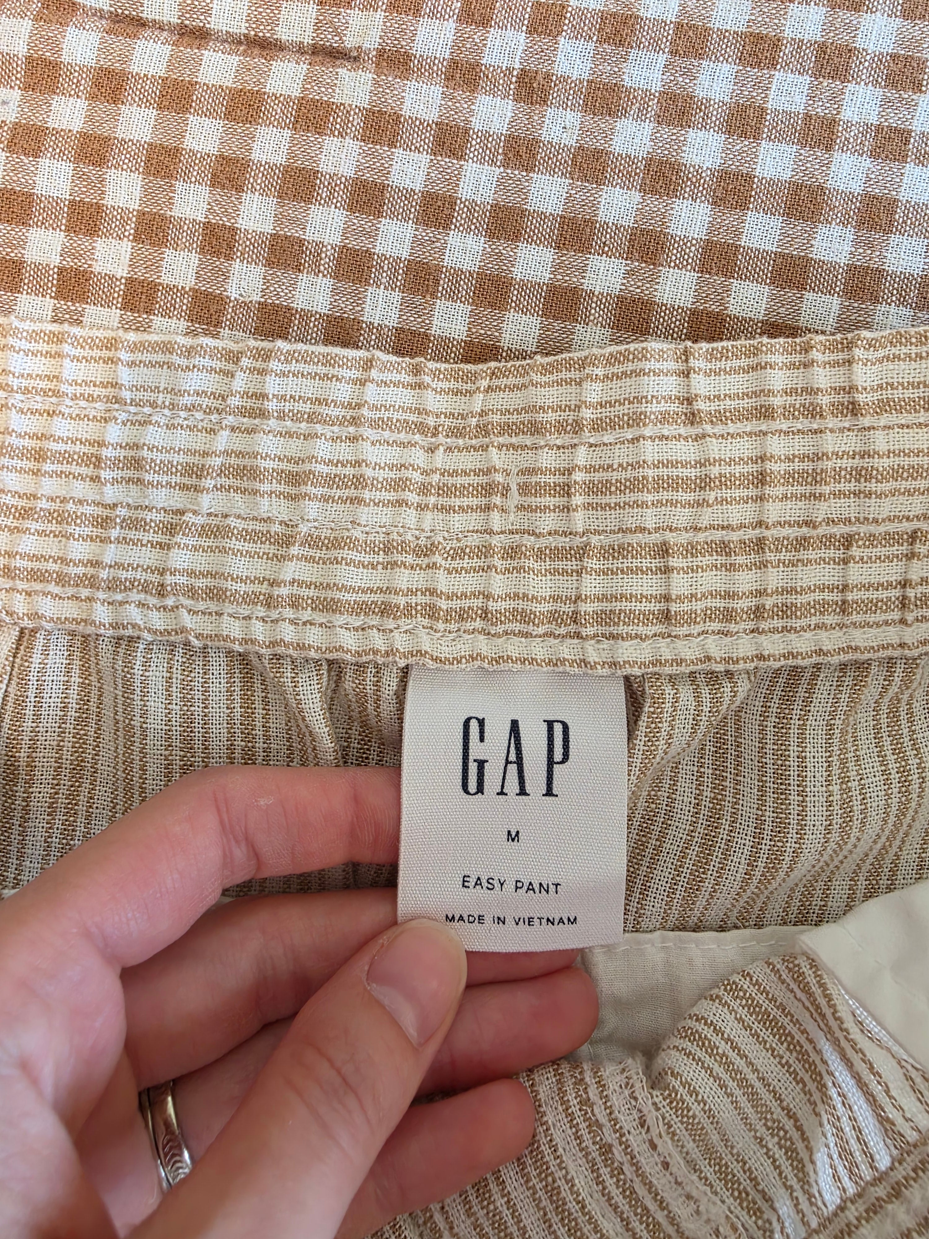 Gap Linen Blend Striped Easy Pants (M)