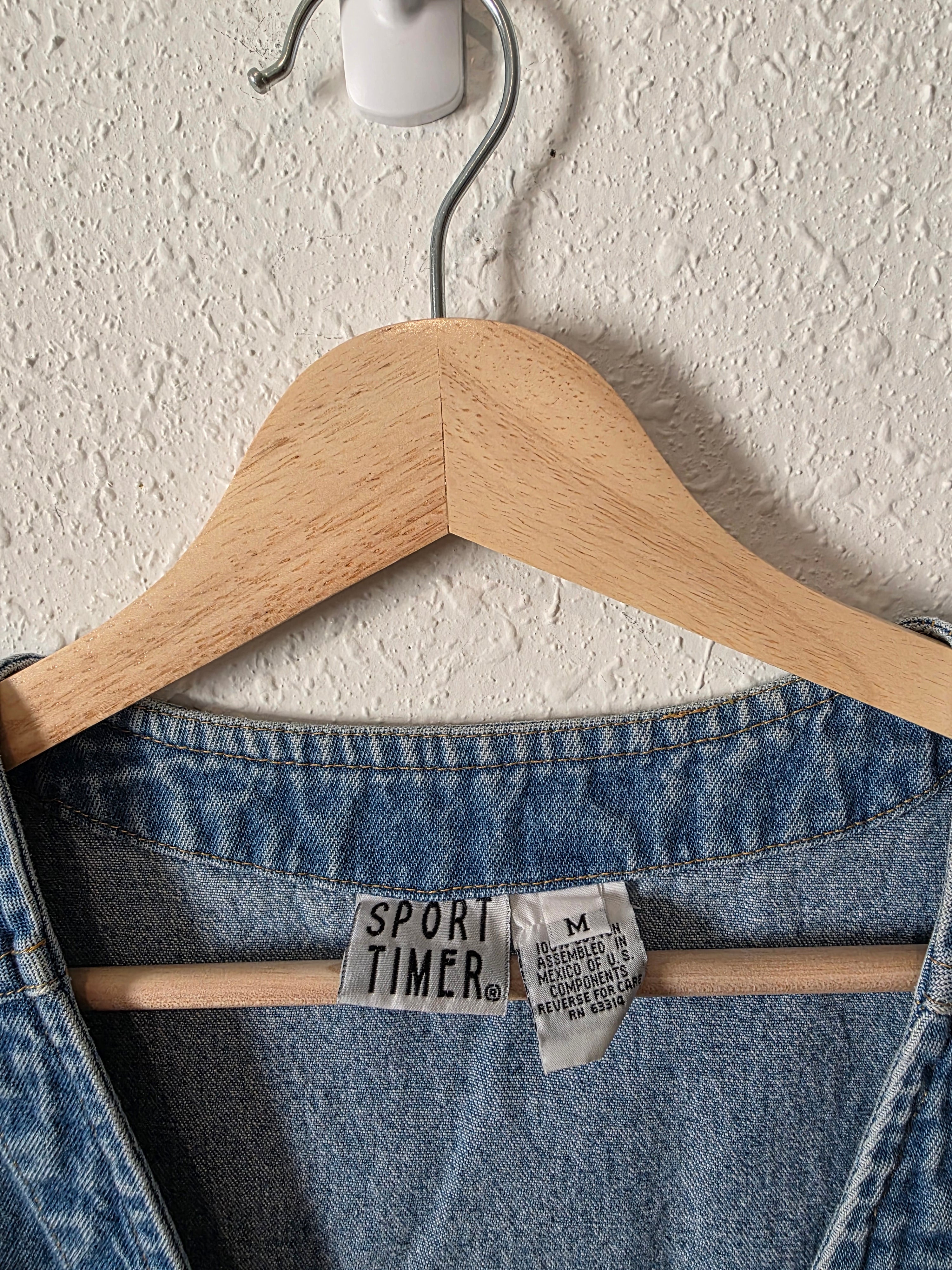 Vintage Cotton Denim Vest (M)