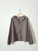 Gingham Collared Cotton Top (L tall)