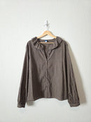 Gingham Collared Cotton Top (L tall)