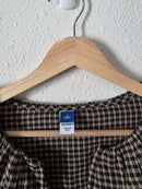 Gingham Collared Cotton Top (L tall)