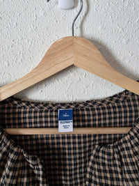 Gingham Collared Cotton Top (L tall)