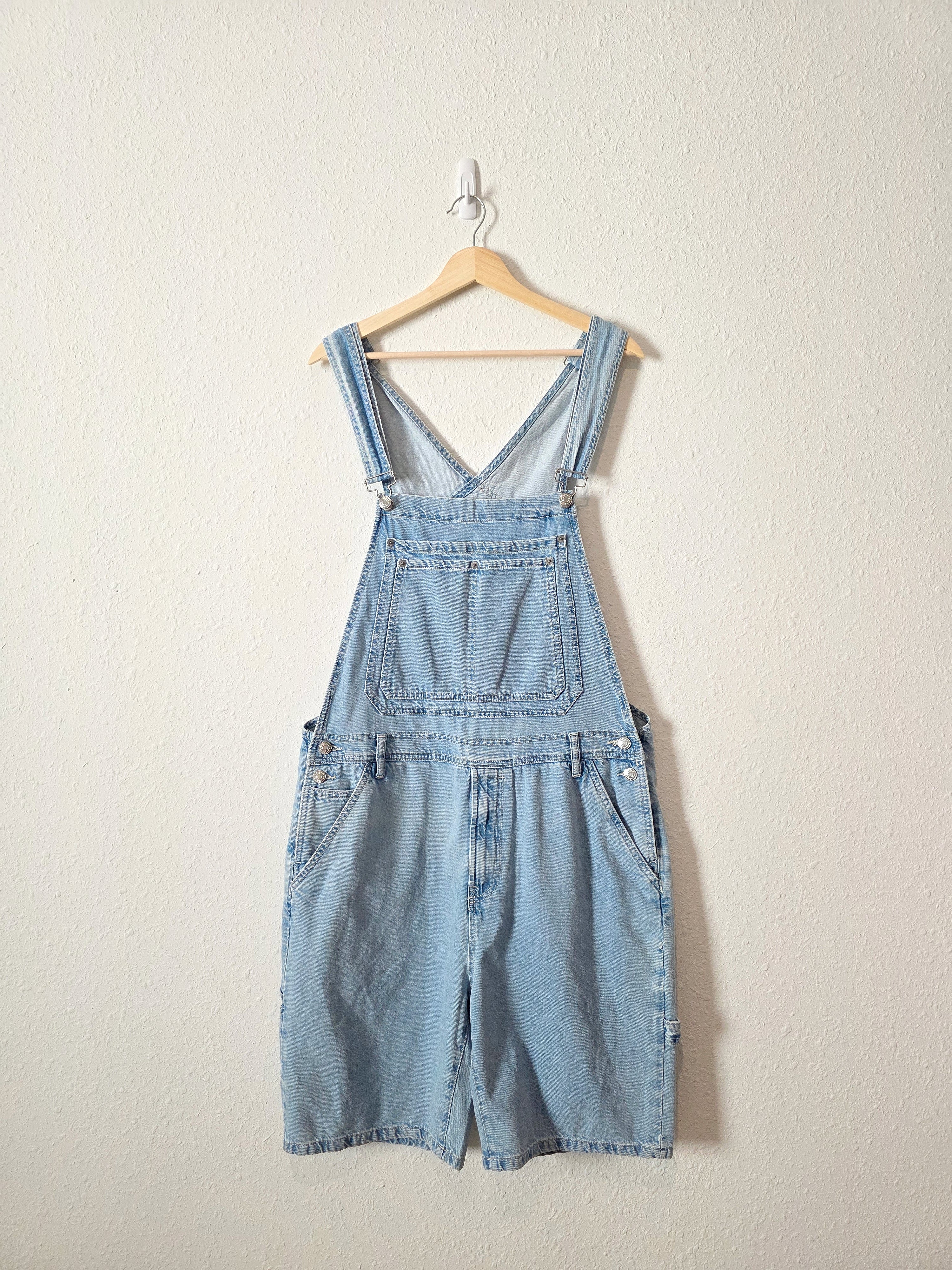 Zara Light Wash Long Shortalls (L/XL)