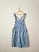 Zara Light Wash Long Shortalls (L/XL)
