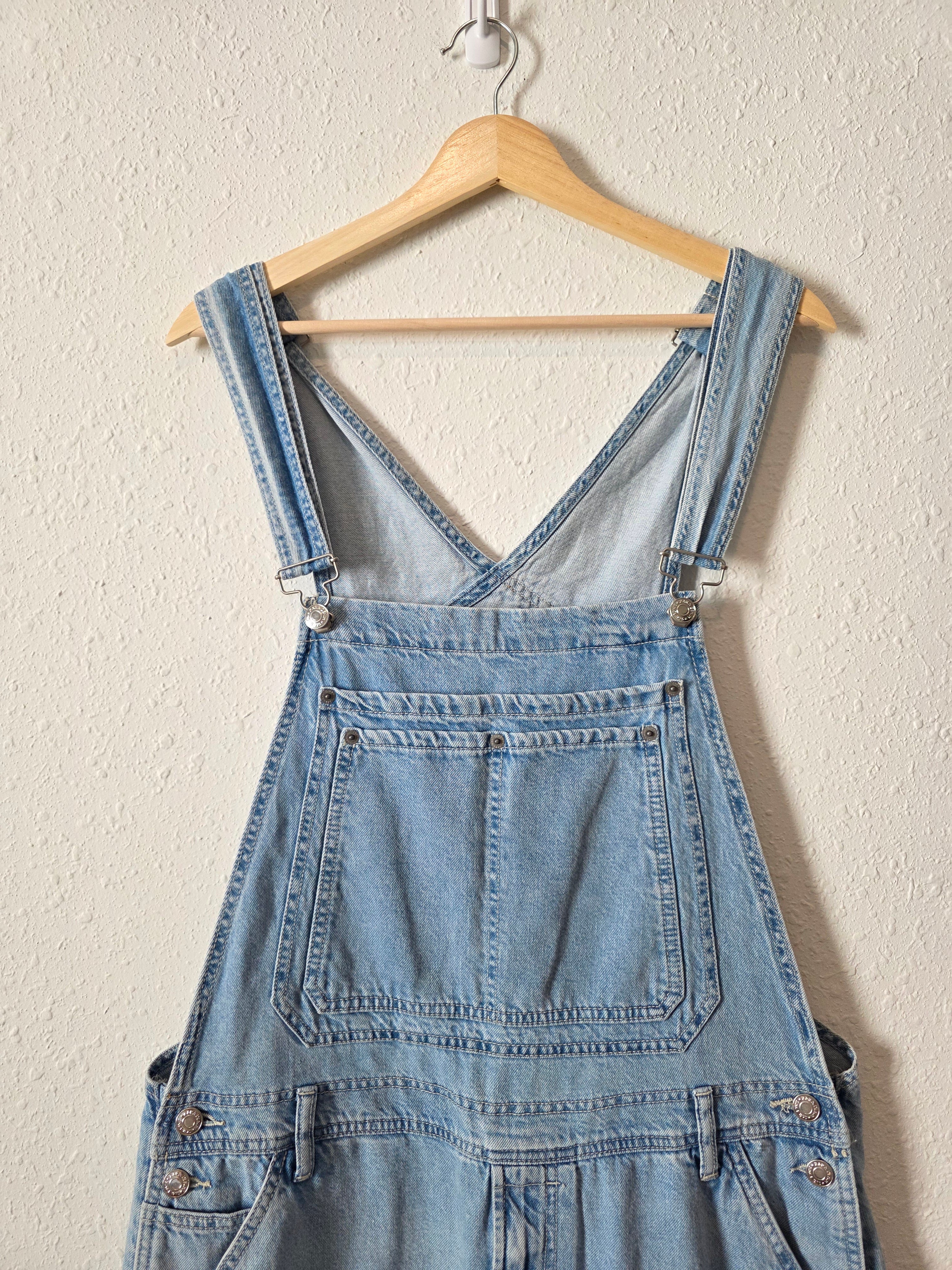 Zara Light Wash Long Shortalls (L/XL)