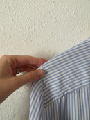 J.Crew Blue Striped Button Up (L)