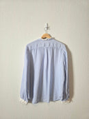 J.Crew Blue Striped Button Up (L)
