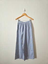 Sleepy Jones Striped Linen Wide Leg Pants (S)