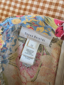 Vintage Floral Linen Cotton Skirt (12)