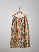 Vintage Floral Linen Cotton Skirt (12)