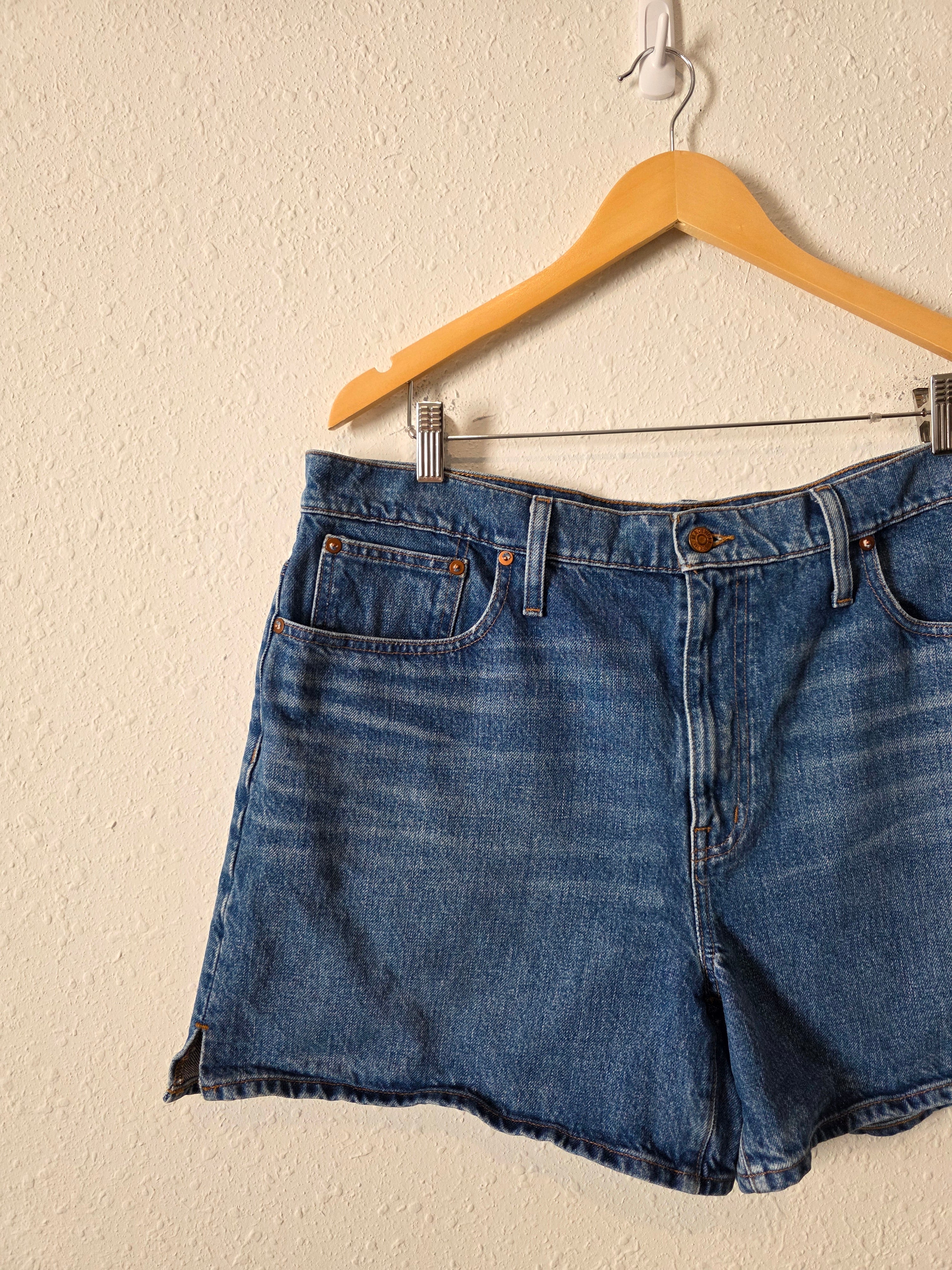 Madewell Relaxed Mid Length Denim Shorts (32)