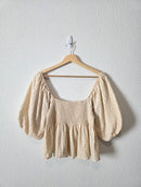 By Together Smocked Puff Sleeve Top (M)