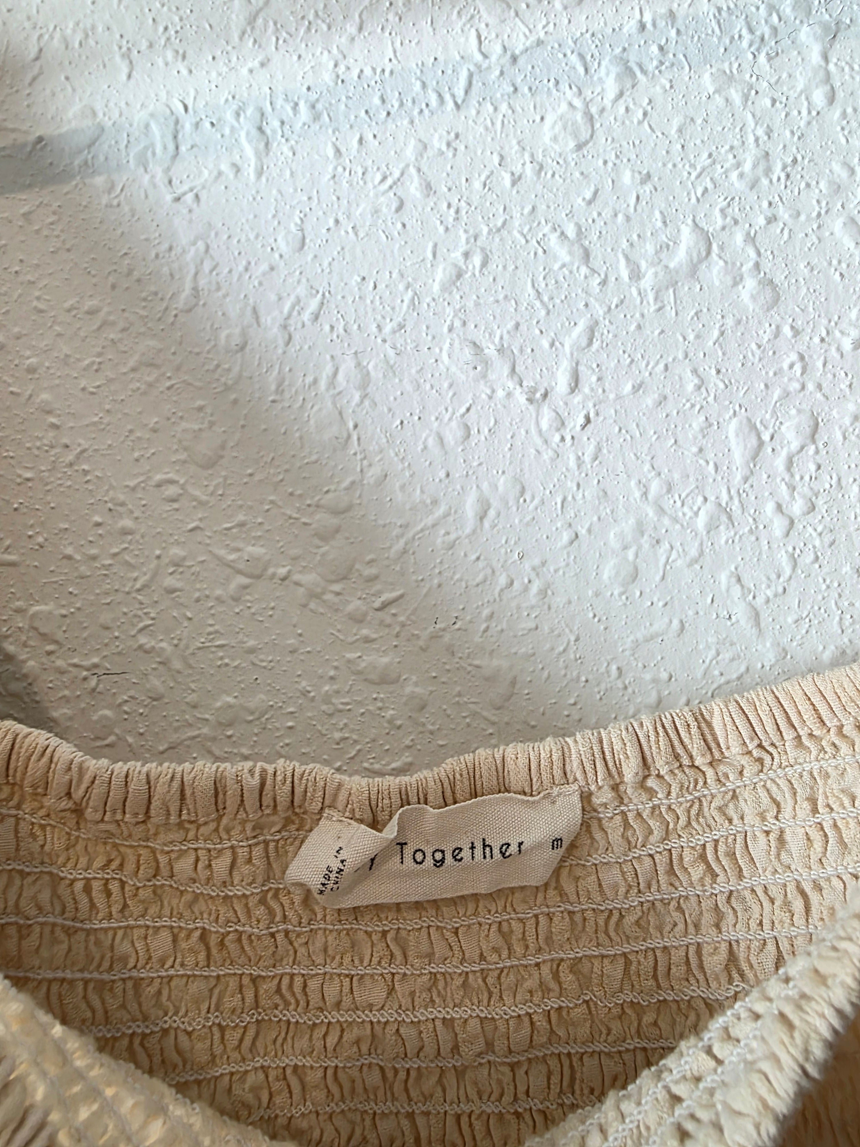 By Together Smocked Puff Sleeve Top (M)