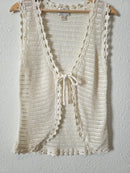 Vintage Crochet Tie Front Top (M)