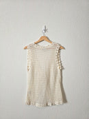 Vintage Crochet Tie Front Top (M)