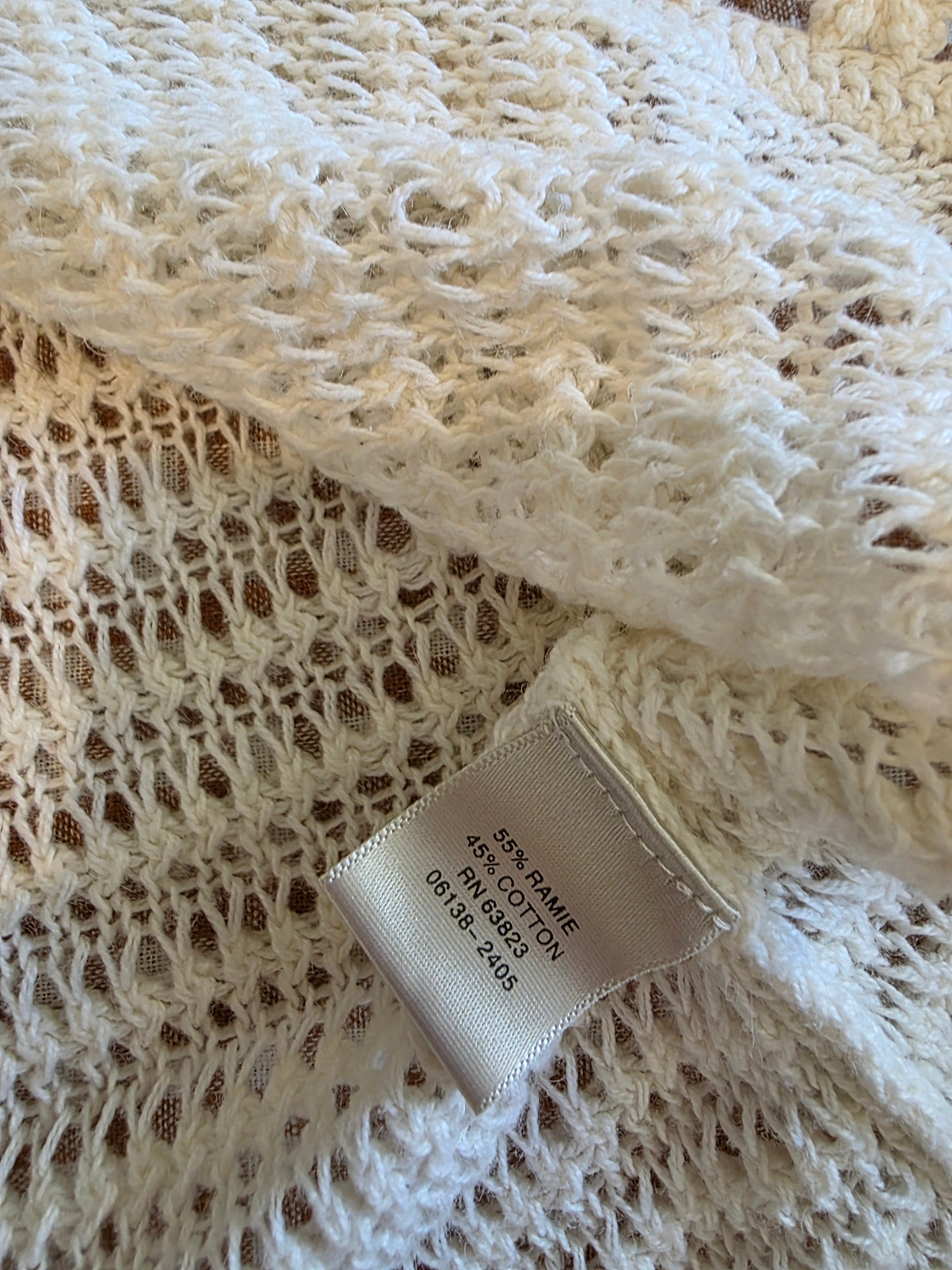 Vintage Crochet Tie Front Top (M)