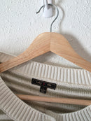 Green Striped Button Front Cardigan (L)