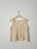 NEW Cream Crochet Tank (S)