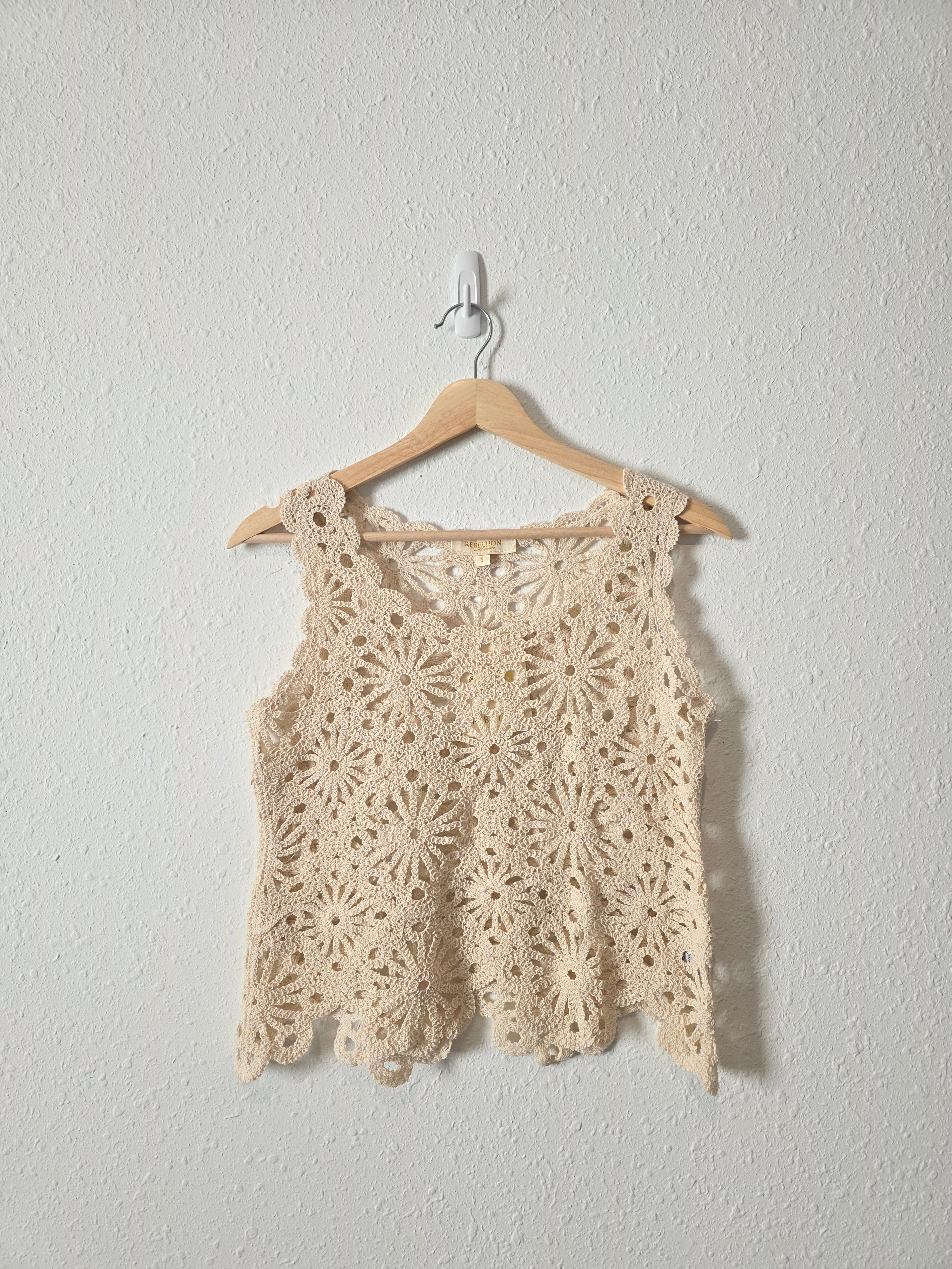 NEW Cream Crochet Tank (S)