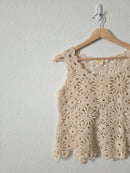 NEW Cream Crochet Tank (S)