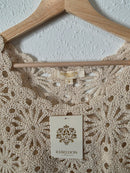 NEW Cream Crochet Tank (S)