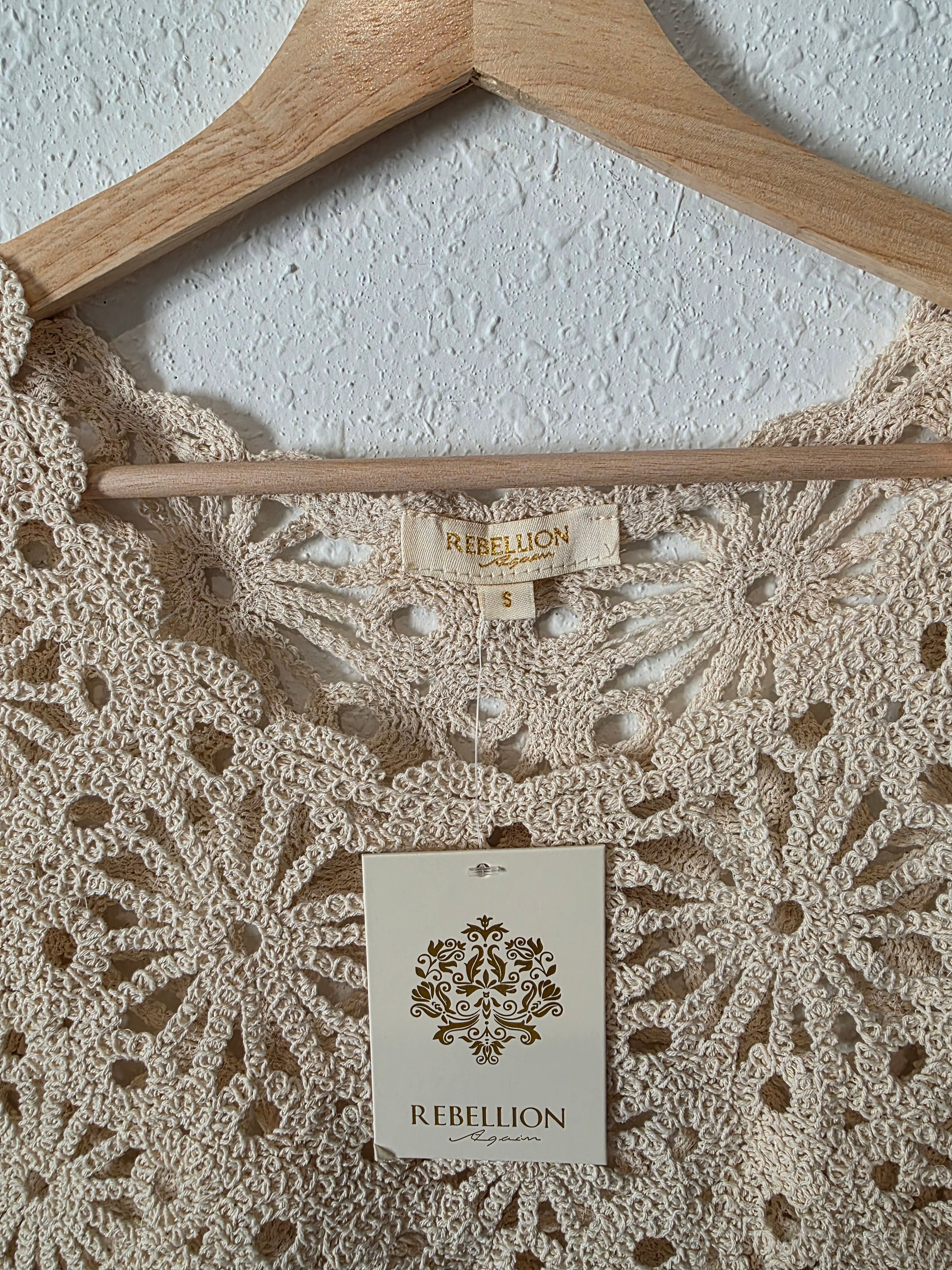 NEW Cream Crochet Tank (S)