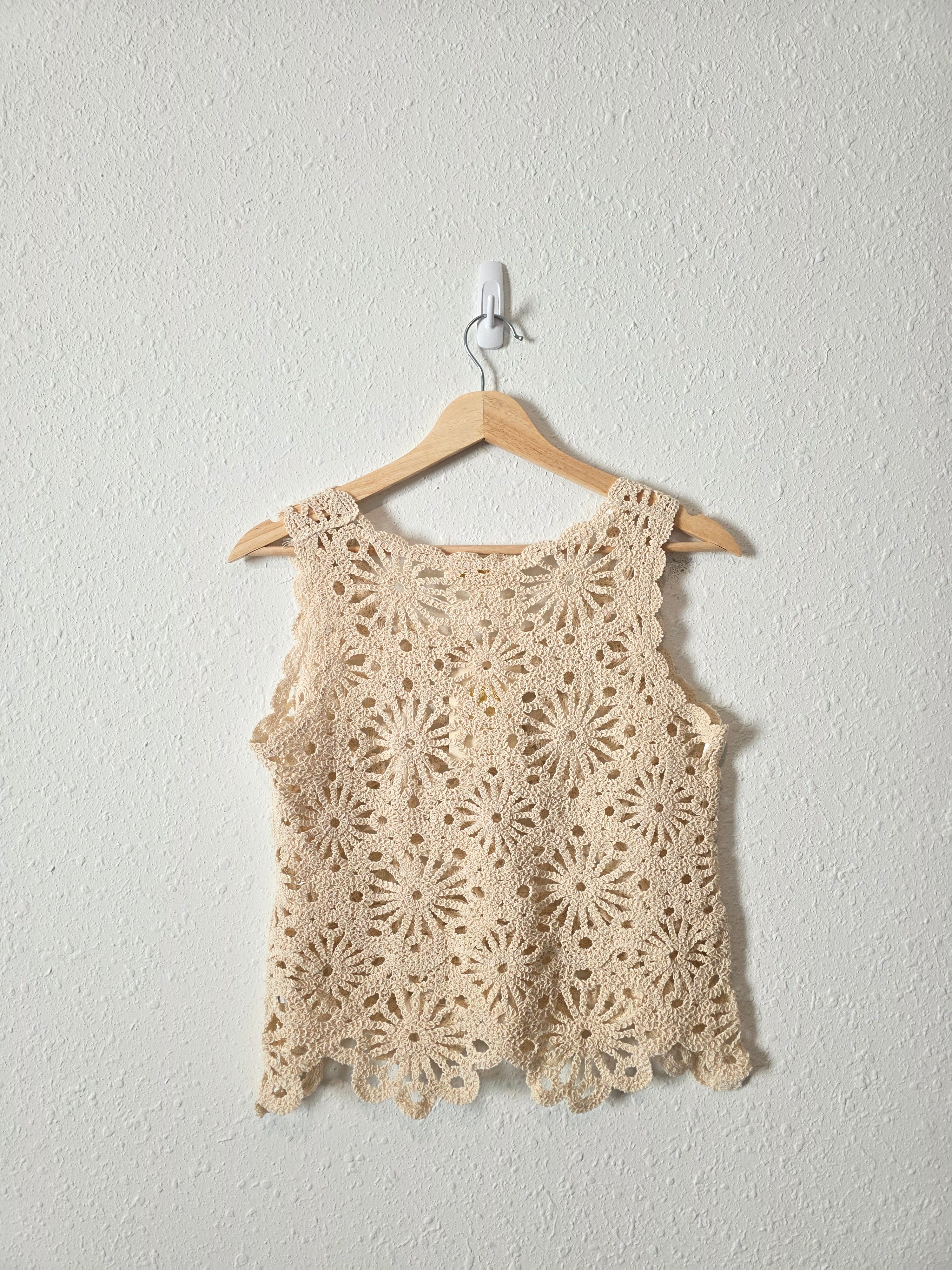 NEW Cream Crochet Tank (S)