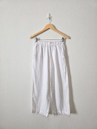 White Linen Pull On Pants (XS)