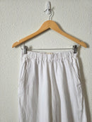 White Linen Pull On Pants (XS)