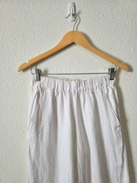 White Linen Pull On Pants (XS)