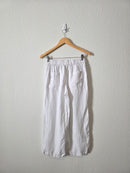 White Linen Pull On Pants (XS)