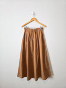 Camel Cotton Maxi Skirt (XS)