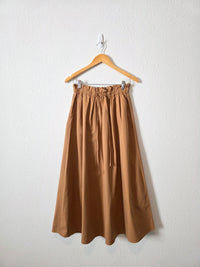 Camel Cotton Maxi Skirt (XS)