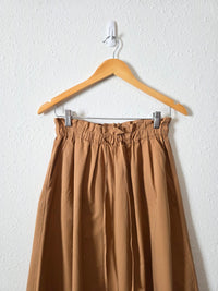Camel Cotton Maxi Skirt (XS)