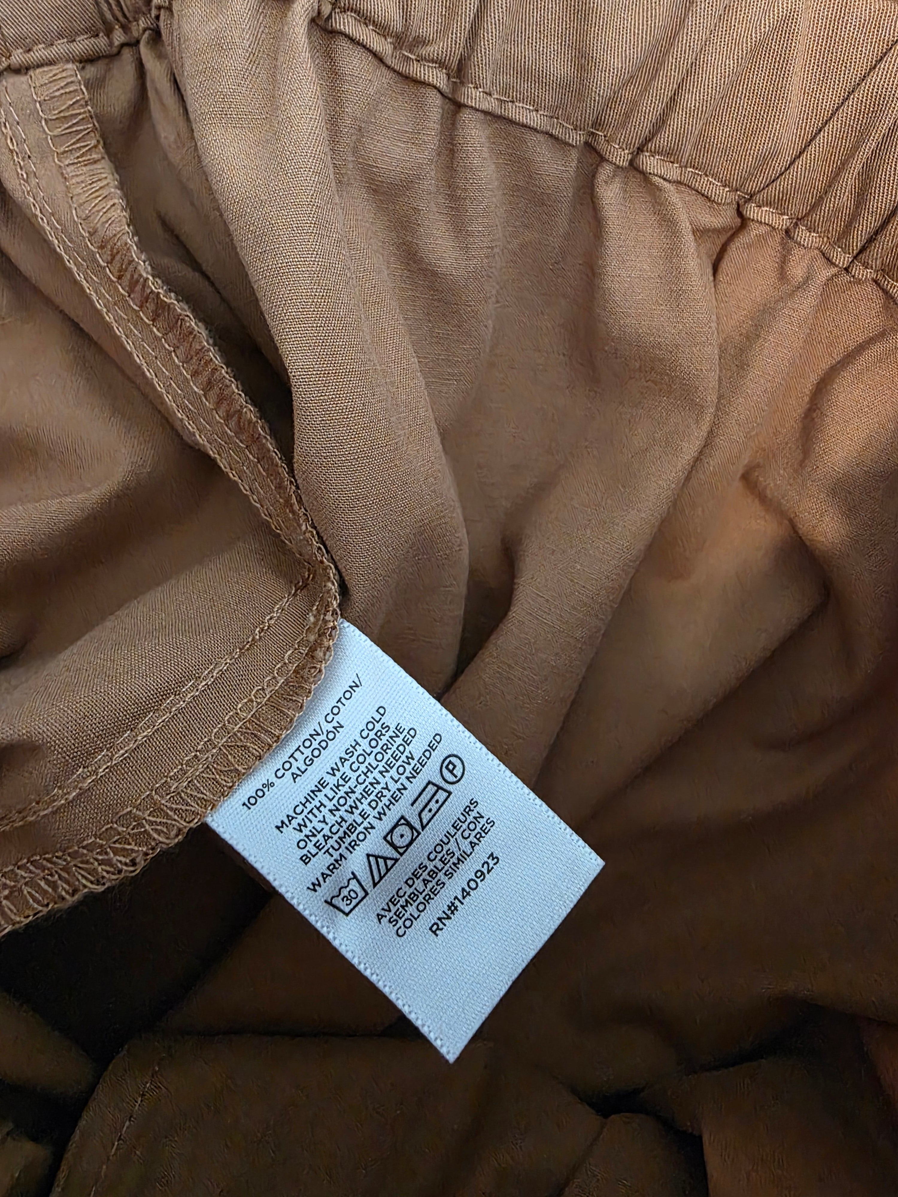 Camel Cotton Maxi Skirt (XS)