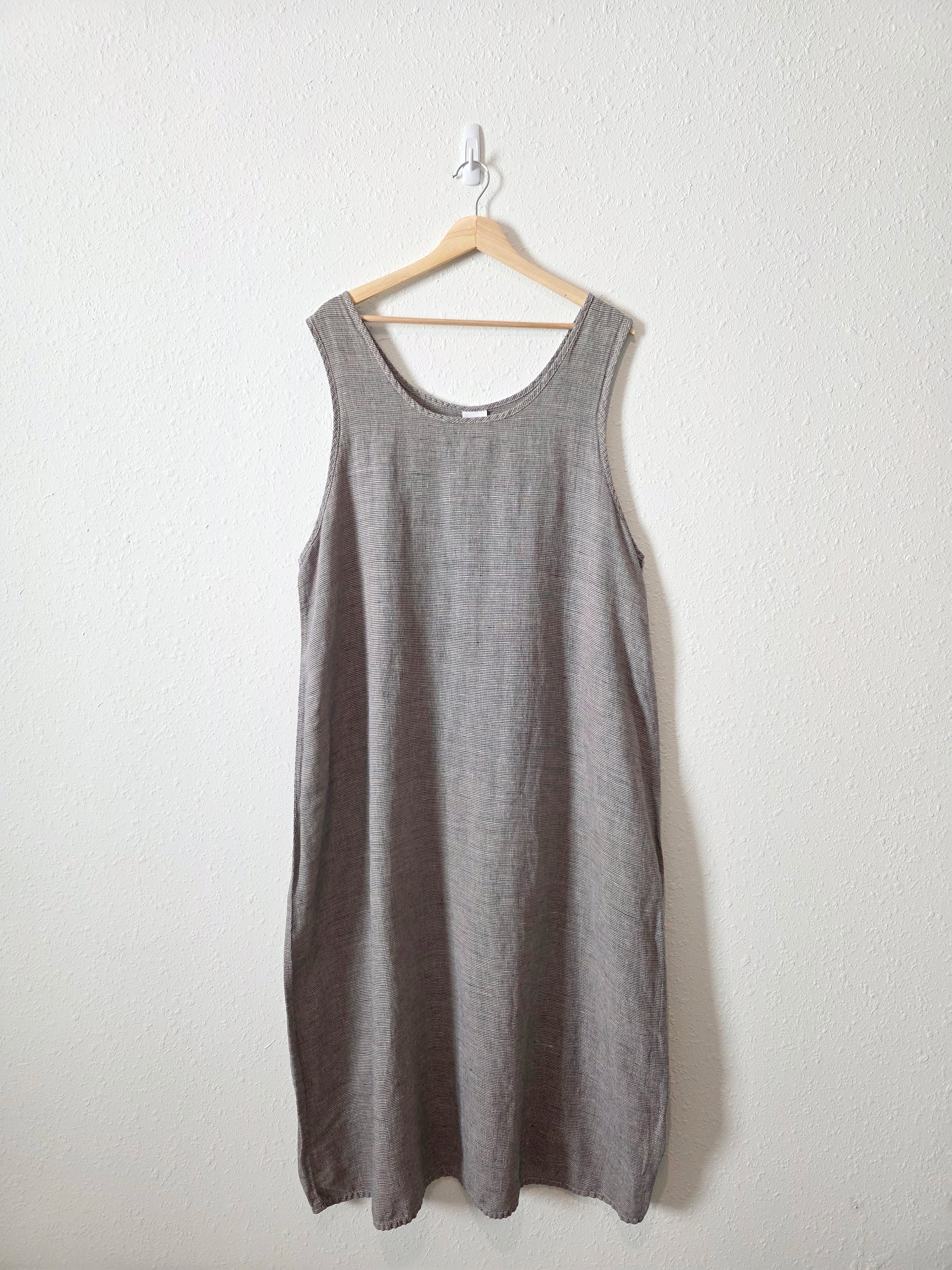 Vintage Linen Cotton Maxi Dress (1X)