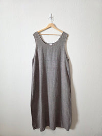 Vintage Linen Cotton Maxi Dress (1X)