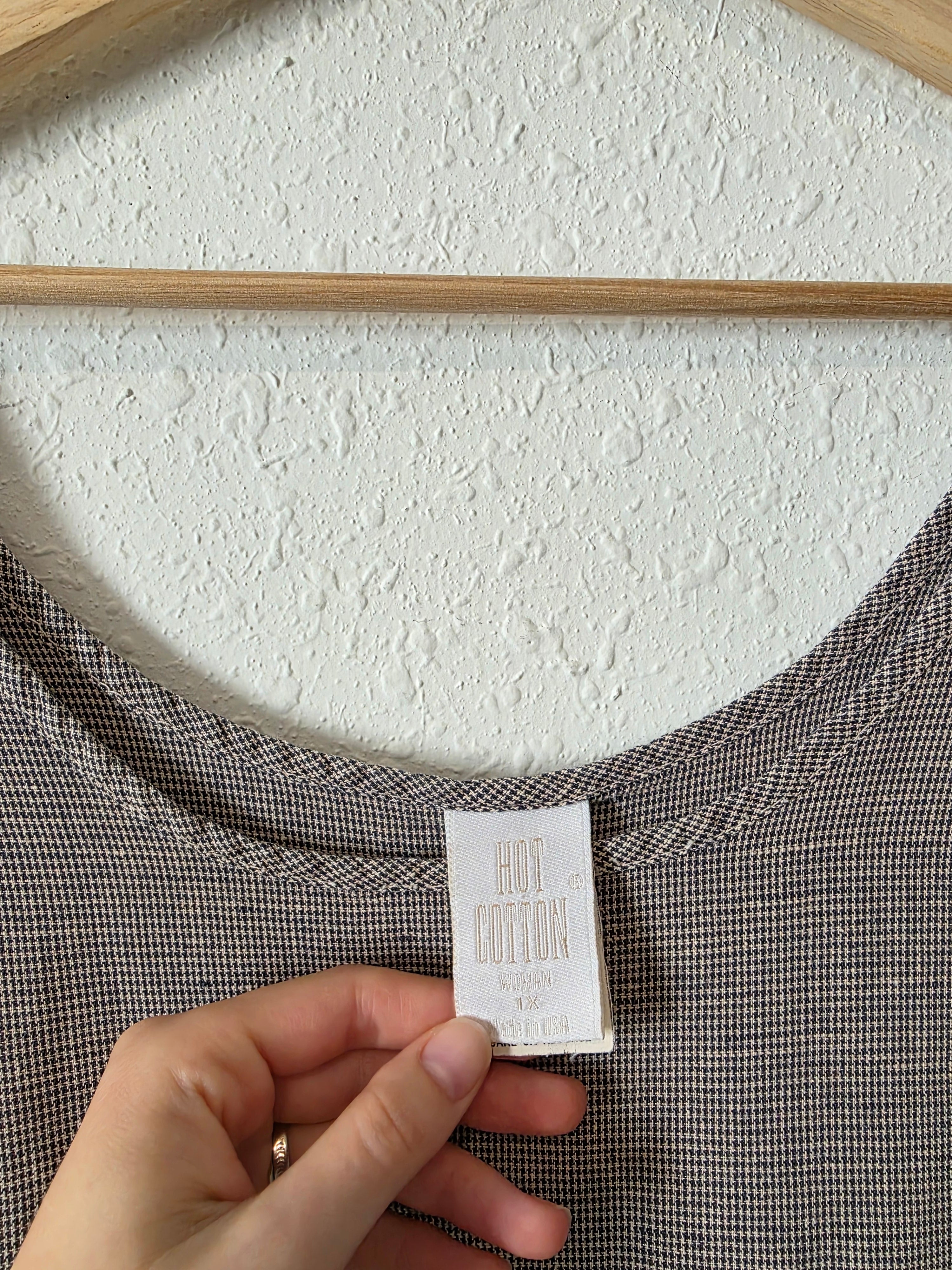 Vintage Linen Cotton Maxi Dress (1X)