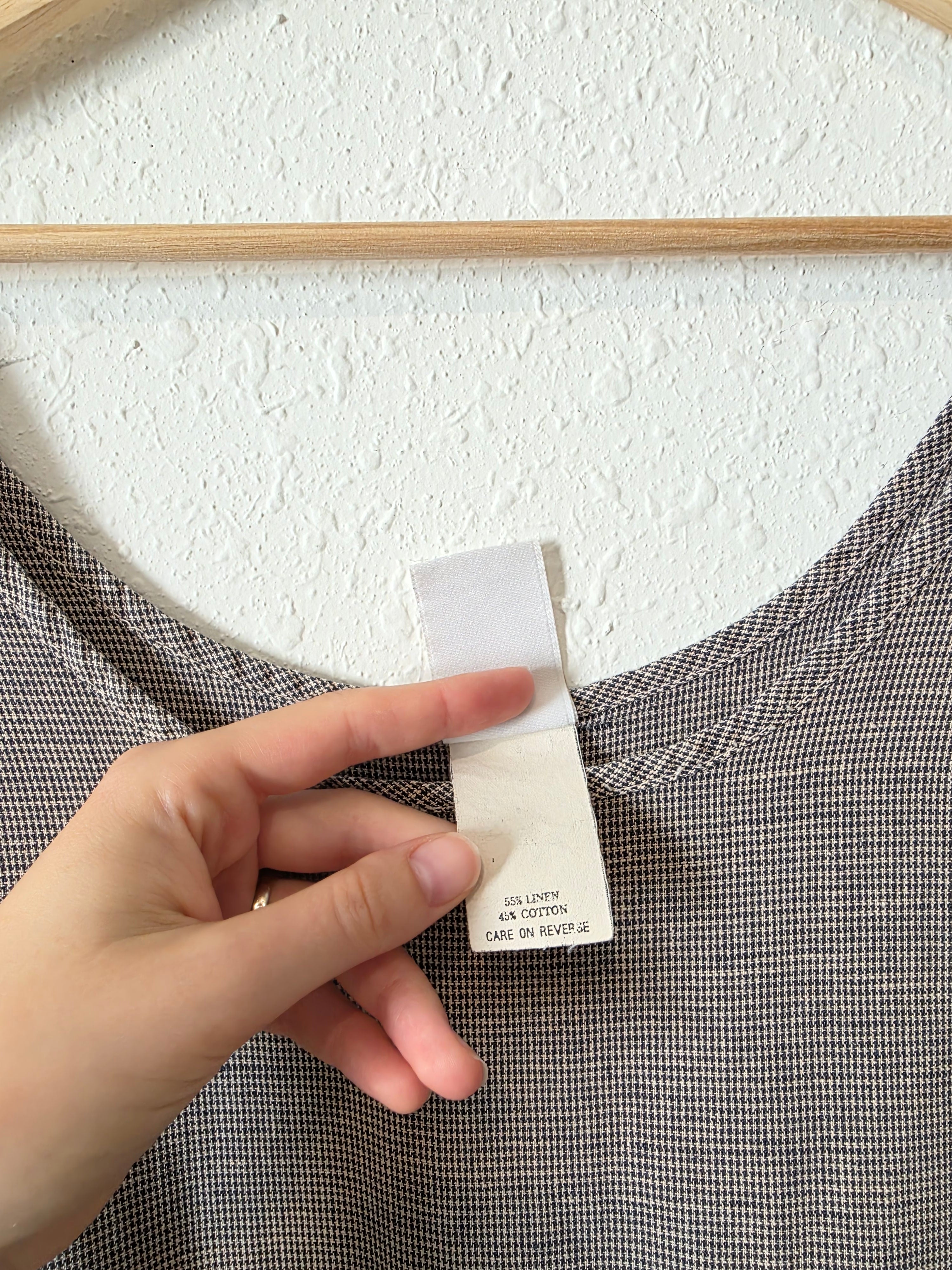 Vintage Linen Cotton Maxi Dress (1X)
